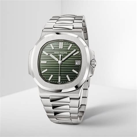 patek philippe nautilus green band|Patek Philippe Nautilus watch price.